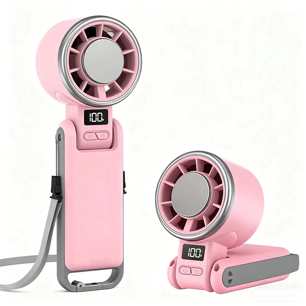 💨Ventilateur Cool Fan, turbo à refroidissement glacé | ventilateur portable à main 5 vitesses, rechargeable 12h | pour voyage, extérieur, camping, randonnée | cadeau idéal homme & femme (noir), été & fête summerwins(副本)