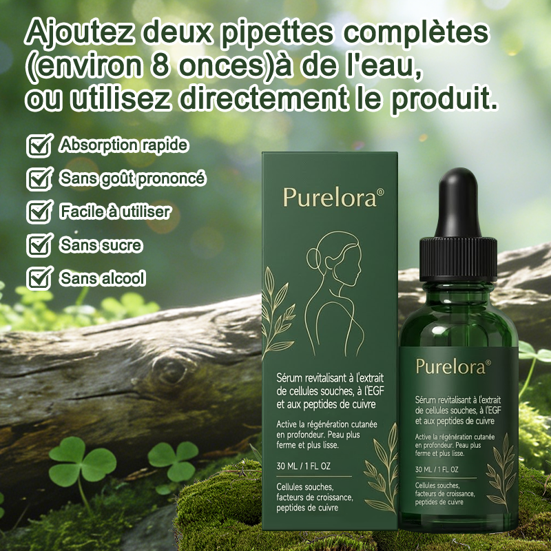 📢Nouveauté 🔥💖Boutique officielle uniquement💖 | 𝗣𝘂𝗿𝗲𝗹𝗼𝗿𝗮® 𝗦𝘁𝗲𝗺 𝗖𝗲𝗹𝗹 –𝗔𝗰𝘁𝗶𝘃𝗮𝘁𝗲𝗱 𝗖𝗼𝗹𝗹𝗮𝗴𝗲𝗻 𝗣𝗲𝗽𝘁𝗶𝗱𝗲 𝗱𝗿𝗼𝗽𝘀👩‍⚕️(⭐ Raffermit visiblement la peau relâchée et lisse les rides — tout cela de l'intérieur)🌵