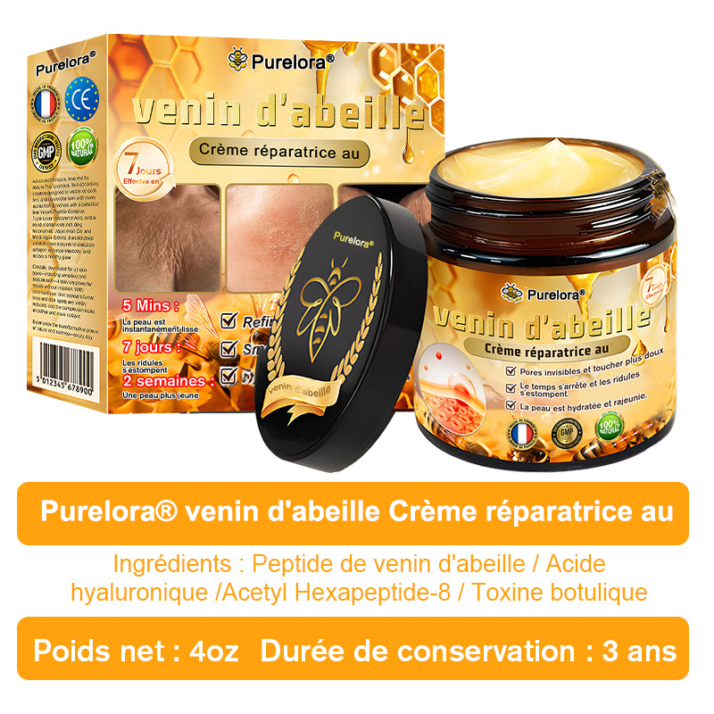 "Fabriqué et expédié de France|✅ Boutique officielle✨Purelora® venin d'abeille Crème réparatrice au 🔥 DERNIER JOUR - 80 % DE RÉDUCTION 💎"