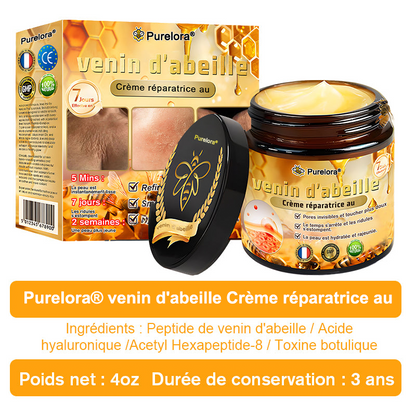"Fabriqué et expédié de France|✅ Boutique officielle✨Purelora® venin d'abeille Crème réparatrice au 🔥 DERNIER JOUR - 80 % DE RÉDUCTION 💎"