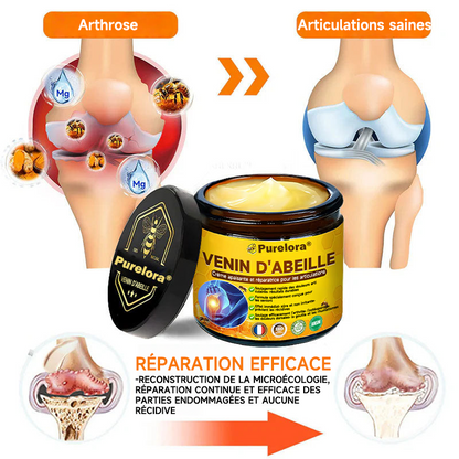Boutique officielle en France 🇫🇷 Purelora® Bee Venom Pain Relief Joint Repair Cream 🐝🐝 (Soulagement rapide de la douleur · Réduction de l’inflammation · Soutien des articulations et des os)