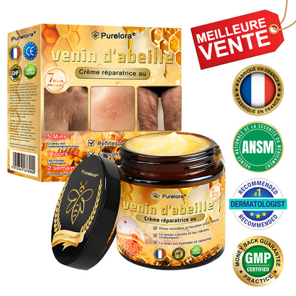 🧪"Fabriqué et expédié de France|🔥 Boutique officielle✨Purelora® venin d'abeille Crème réparatrice au 🔥 DERNIER JOUR - 80 % DE RÉDUCTION 💎"