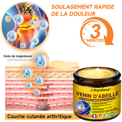 Boutique officielle en France 🇫🇷 Purelora® Bee Venom Pain Relief Joint Repair Cream 🐝🐝 (Soulagement rapide de la douleur · Réduction de l’inflammation · Soutien des articulations et des os)