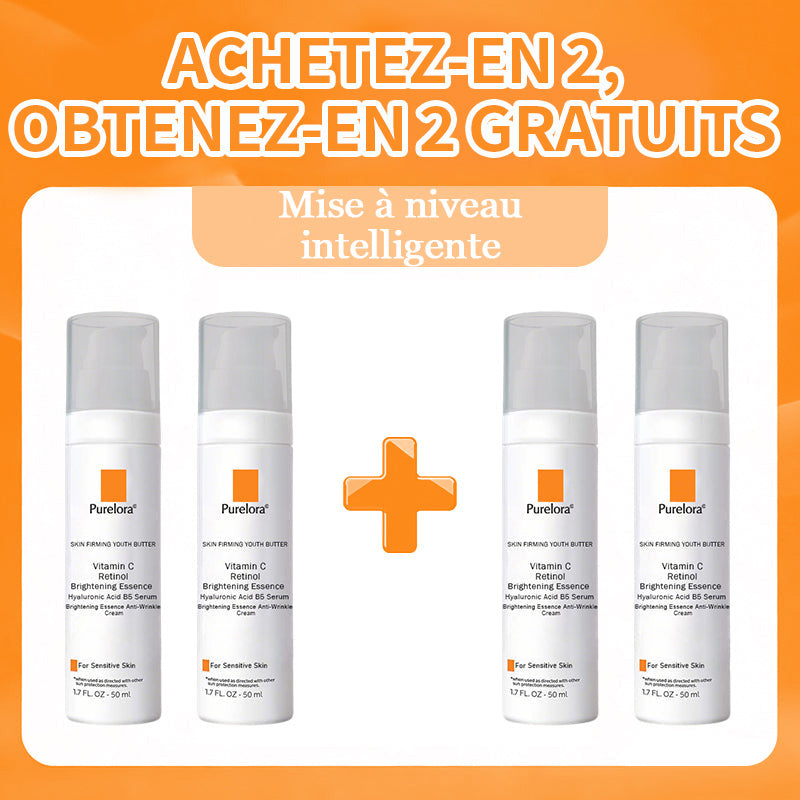 Crème Essence Revitalisante Purelora® à l’Extrait de Cellules Souches, EGF et Peptides de Cuivre (active en profondeur le processus naturel de régénération de la peau, pour une peau visiblement plus ferme et plus lisse)