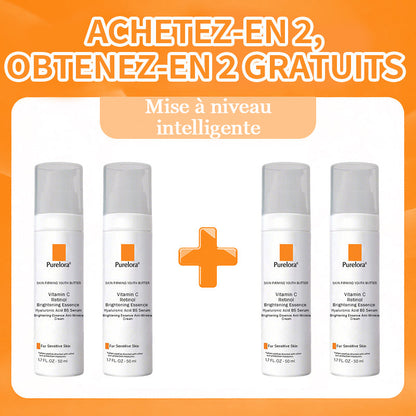 Crème Essence Revitalisante Purelora® à l’Extrait de Cellules Souches, EGF et Peptides de Cuivre (active en profondeur le processus naturel de régénération de la peau, pour une peau visiblement plus ferme et plus lisse)