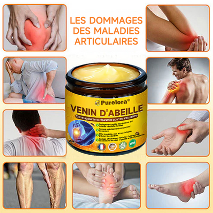Boutique officielle en France 🇫🇷 Purelora® Bee Venom Pain Relief Joint Repair Cream 🐝🐝 (Soulagement rapide de la douleur · Réduction de l’inflammation · Soutien des articulations et des os)