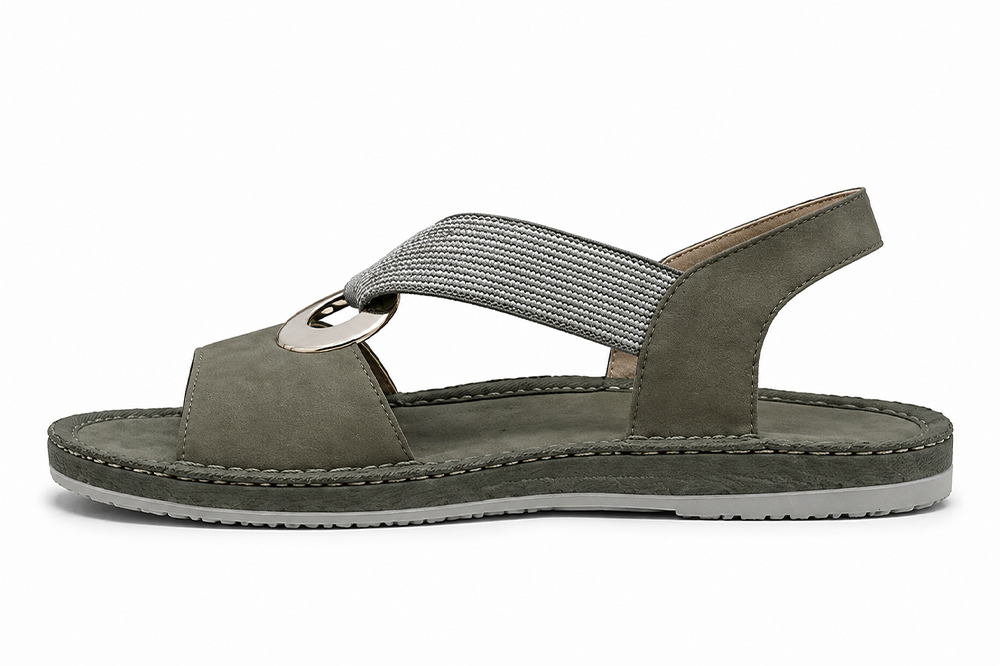 Sandales plates pour femme, sandales confortables à semelle souple avec bride unique et bout ouvert