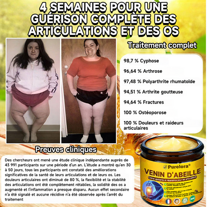 Boutique officielle en France 🇫🇷 Purelora® Bee Venom Pain Relief Joint Repair Cream 🐝🐝 (Soulagement rapide de la douleur · Réduction de l’inflammation · Soutien des articulations et des os)