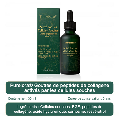 Nouveauté 🔥💖Boutique officielle uniquement💖 | 𝗣𝘂𝗿𝗲𝗹𝗼𝗿𝗮® 𝗦𝘁𝗲𝗺 𝗖𝗲𝗹𝗹 –𝗔𝗰𝘁𝗶𝘃𝗮𝘁𝗲𝗱 𝗖𝗼𝗹𝗹𝗮𝗴𝗲𝗻 𝗣𝗲𝗽𝘁𝗶𝗱𝗲 𝗱𝗿𝗼𝗽𝘀👩‍⚕️(⭐ Raffermit visiblement la peau relâchée et lisse les rides — tout cela de l'intérieur)🌵