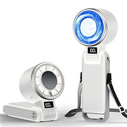 💨Ventilateur Cool Fan, turbo à refroidissement glacé | ventilateur portable à main 5 vitesses, rechargeable 12h | pour voyage, extérieur, camping, randonnée | cadeau idéal homme & femme (noir), été & fête summerwins（副本）