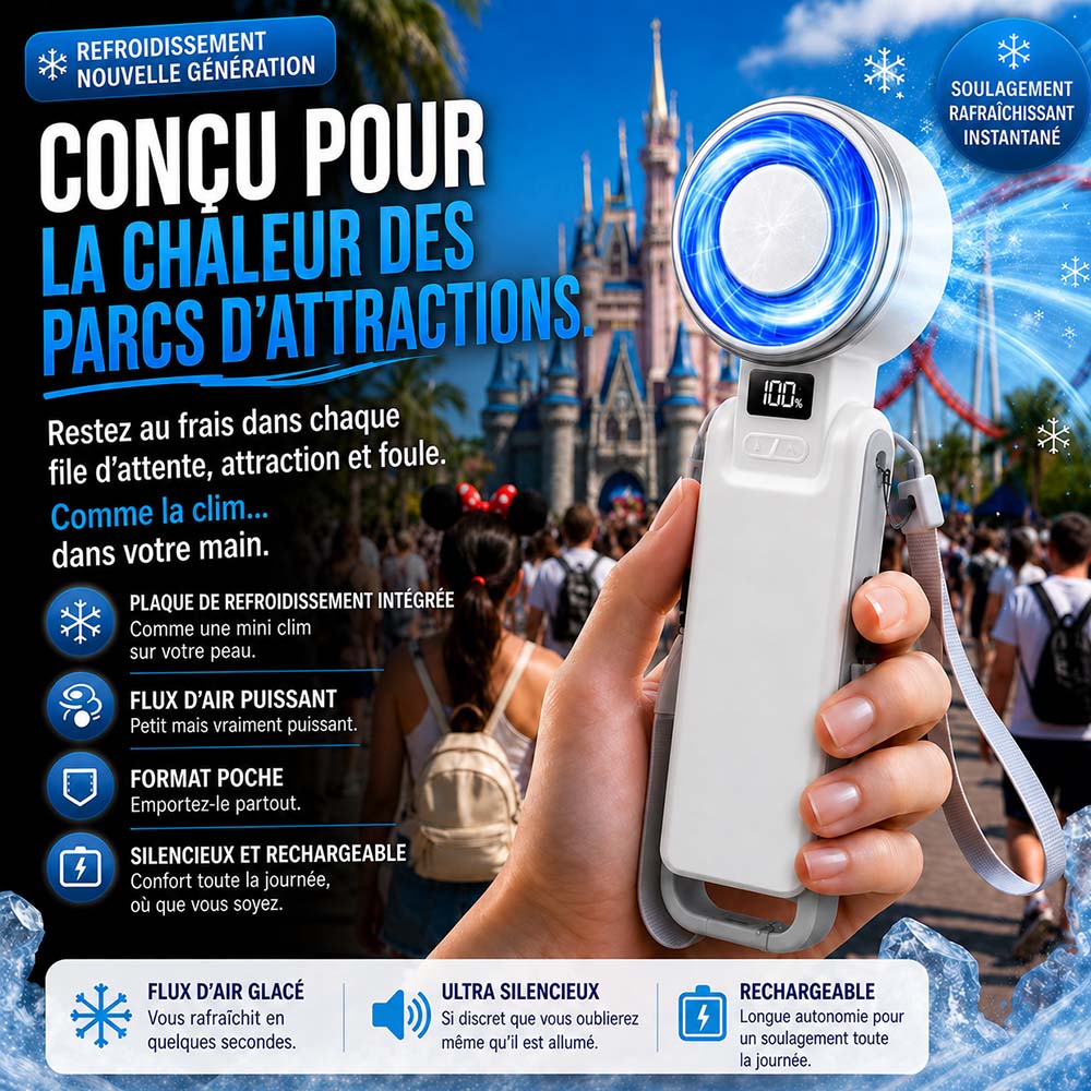 💨Ventilateur Cool Fan, turbo à refroidissement glacé | ventilateur portable à main 5 vitesses, rechargeable 12h | pour voyage, extérieur, camping, randonnée | cadeau idéal homme & femme (noir), été & fête summerwins（副本）