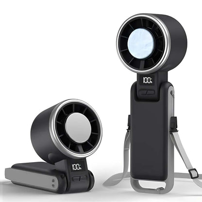 💨Ventilateur Cool Fan, turbo à refroidissement glacé | ventilateur portable à main 5 vitesses, rechargeable 12h | pour voyage, extérieur, camping, randonnée | cadeau idéal homme & femme (noir), été & fête summerwins（副本）