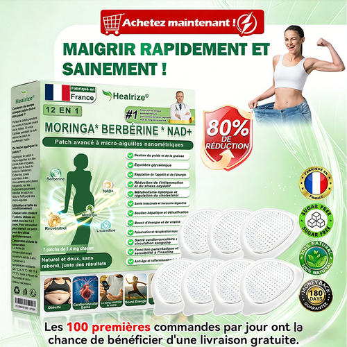 📢Magasin Officiel |👩‍⚕️🧪H𝐞a𝐥r𝐢z𝐞® Moringa · BERBÉRINEX NAD+12-EN-1 Patch avancé à micro-aiguilles nano (Une application quotidienne, résultats visibles en 7 jours) 🎖️ Obésité, Diabète, Apnée du sommeil, Problèmes articulaires 🎖️