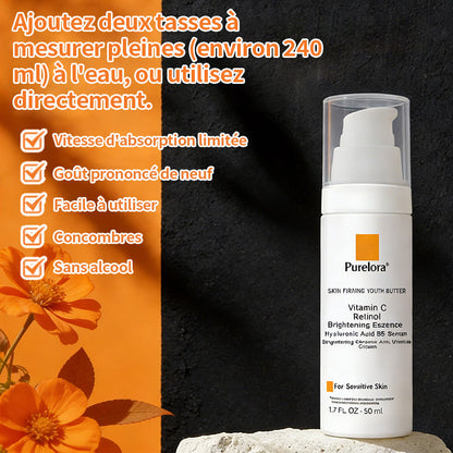 Crème Essence Revitalisante Purelora® à l’Extrait de Cellules Souches, EGF et Peptides de Cuivre (active en profondeur le processus naturel de régénération de la peau, pour une peau visiblement plus ferme et plus lisse)