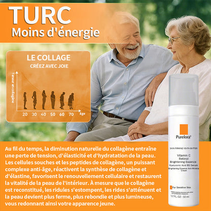 Crème Essence Revitalisante Purelora® à l’Extrait de Cellules Souches, EGF et Peptides de Cuivre (active en profondeur le processus naturel de régénération de la peau, pour une peau visiblement plus ferme et plus lisse)