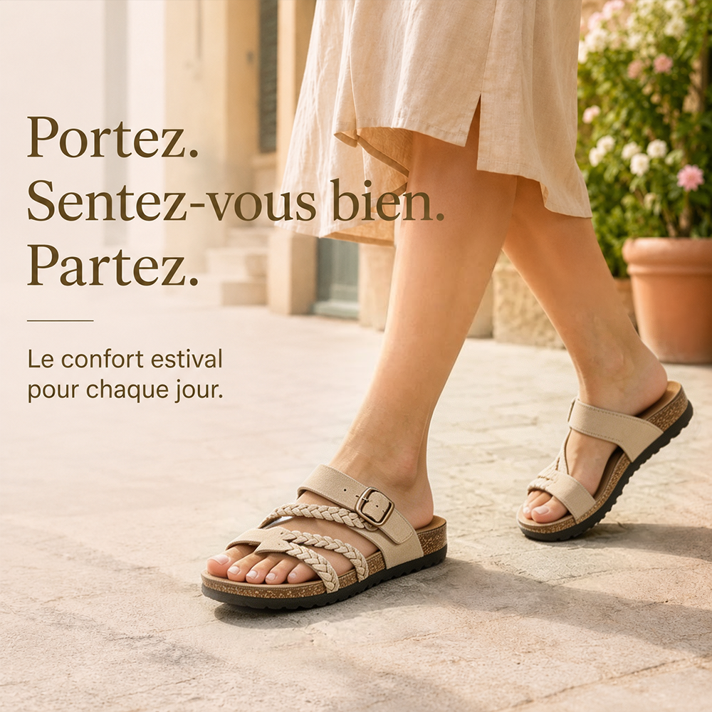 DERNIER JOUR – -80% ✨ Sandales Reggae à brides croisées en maille – Faciles à enfiler, confort toute la journée ✅