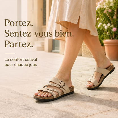 DERNIER JOUR – -80% ✨ Sandales Reggae à brides croisées en maille – Faciles à enfiler, confort toute la journée ✅