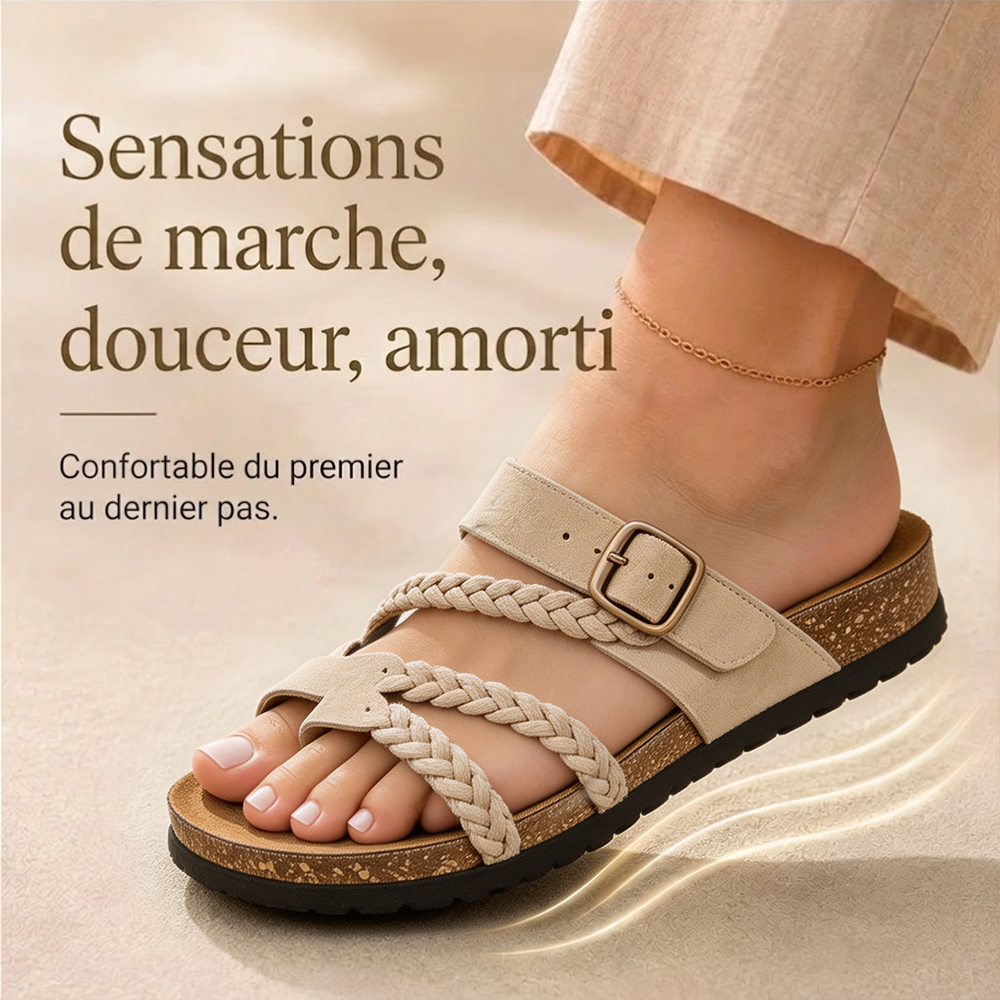 DERNIER JOUR – -80% ✨ Sandales Reggae à brides croisées en maille – Faciles à enfiler, confort toute la journée ✅