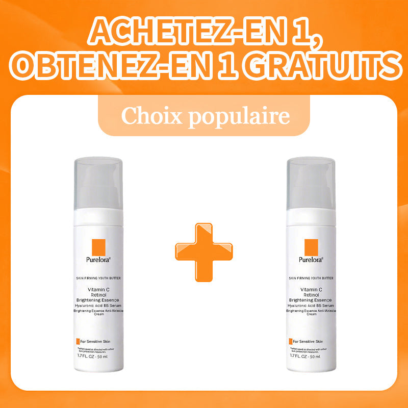 Crème Essence Revitalisante Purelora® à l’Extrait de Cellules Souches, EGF et Peptides de Cuivre (active en profondeur le processus naturel de régénération de la peau, pour une peau visiblement plus ferme et plus lisse)