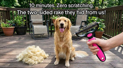 🐶🔥 Brosse anti-poils d’animaux double face – Fini les poils partout ! (🔥 Aujourd’hui seulement : -80 %) 🐾🐾