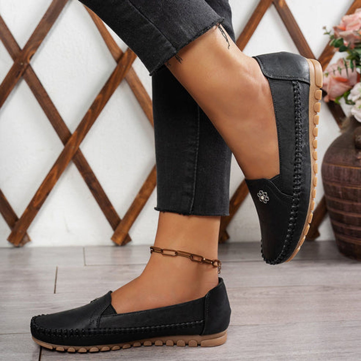 🔥 Best-seller - Dernier jour : -60 % 🔥 Chaussures orthopédiques femme en cuir, légères, respirantes et antidérapantes ✅