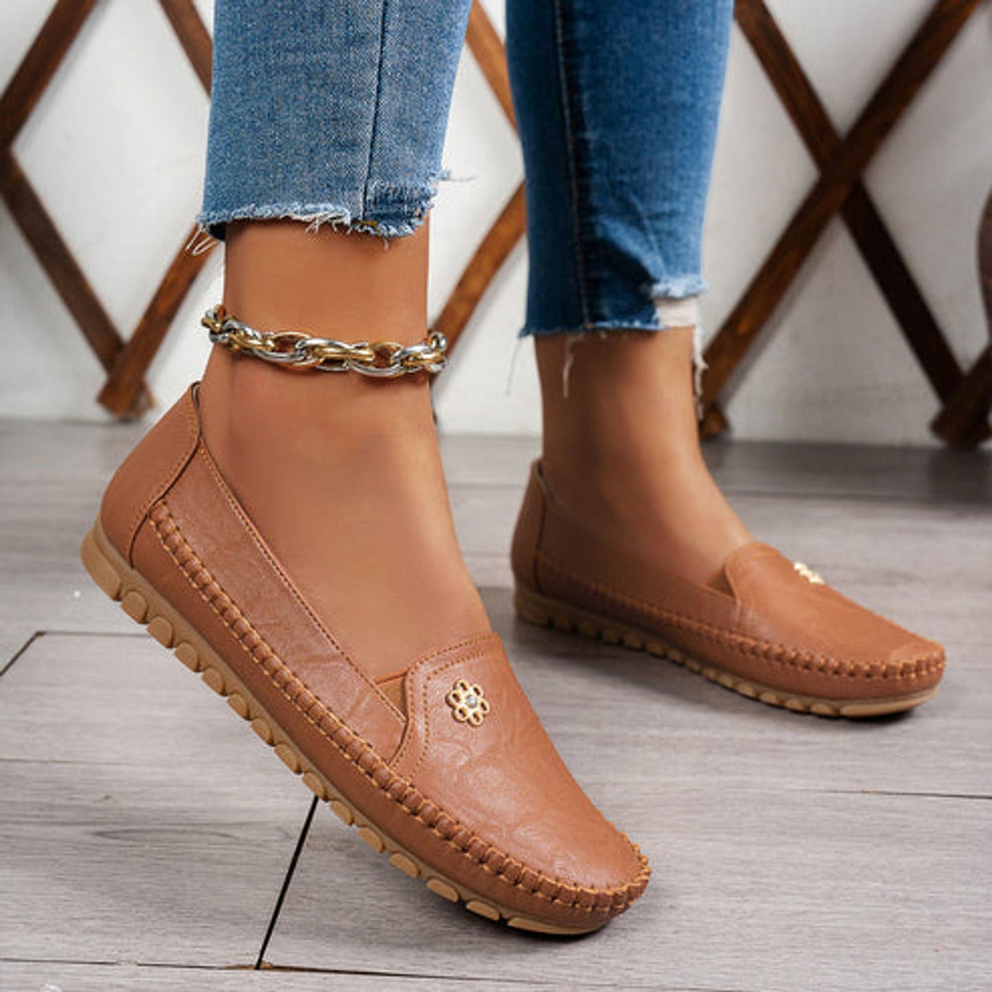 🔥 Best-seller - Dernier jour : -60 % 🔥 Chaussures orthopédiques femme en cuir, légères, respirantes et antidérapantes ✅
