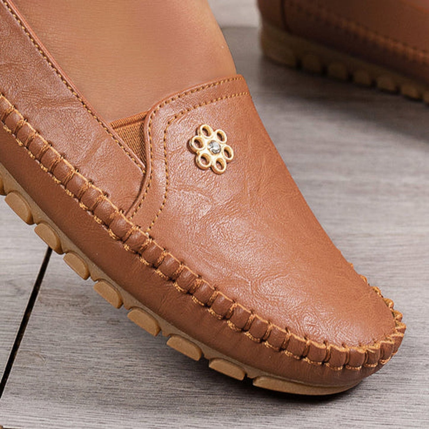 🔥 Best-seller - Dernier jour : -60 % 🔥 Chaussures orthopédiques femme en cuir, légères, respirantes et antidérapantes ✅