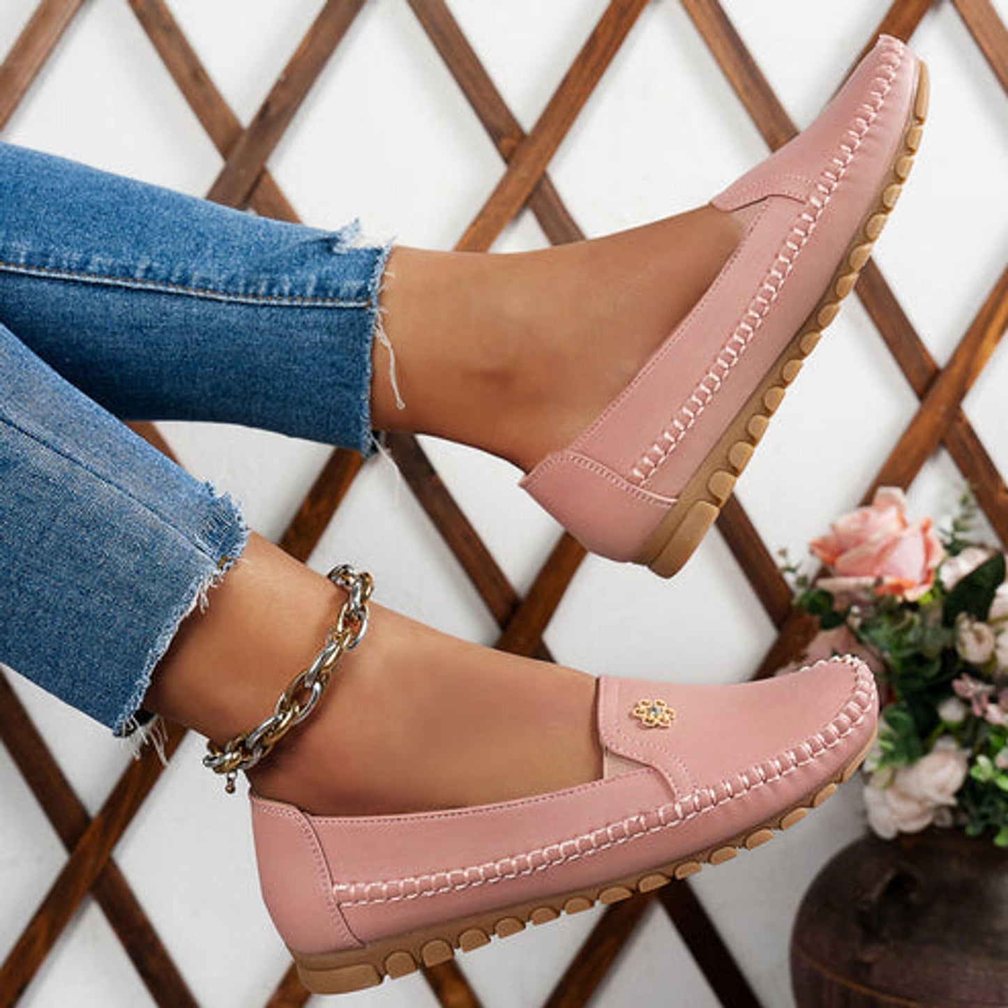 🔥 Best-seller - Dernier jour : -60 % 🔥 Chaussures orthopédiques femme en cuir, légères, respirantes et antidérapantes ✅