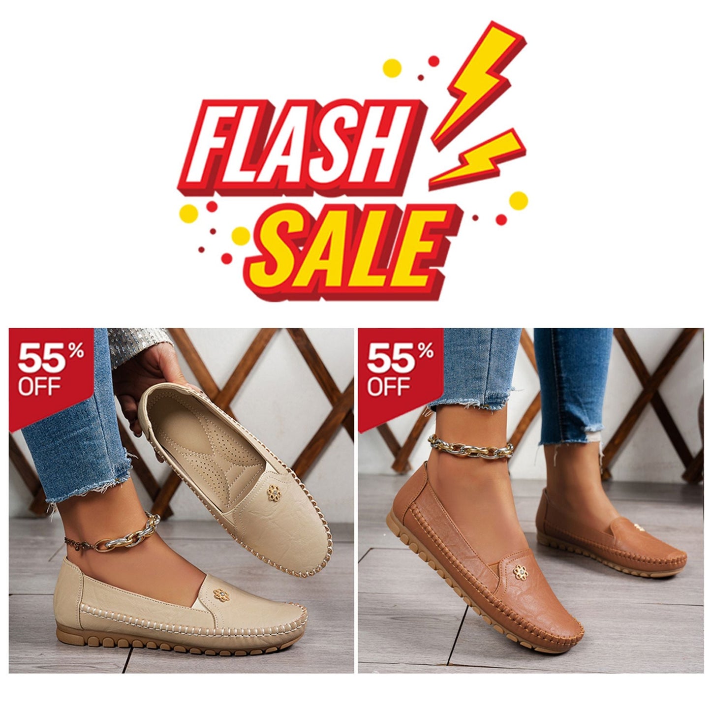 🔥 Best-seller - Dernier jour : -60 % 🔥 Chaussures orthopédiques femme en cuir, légères, respirantes et antidérapantes ✅