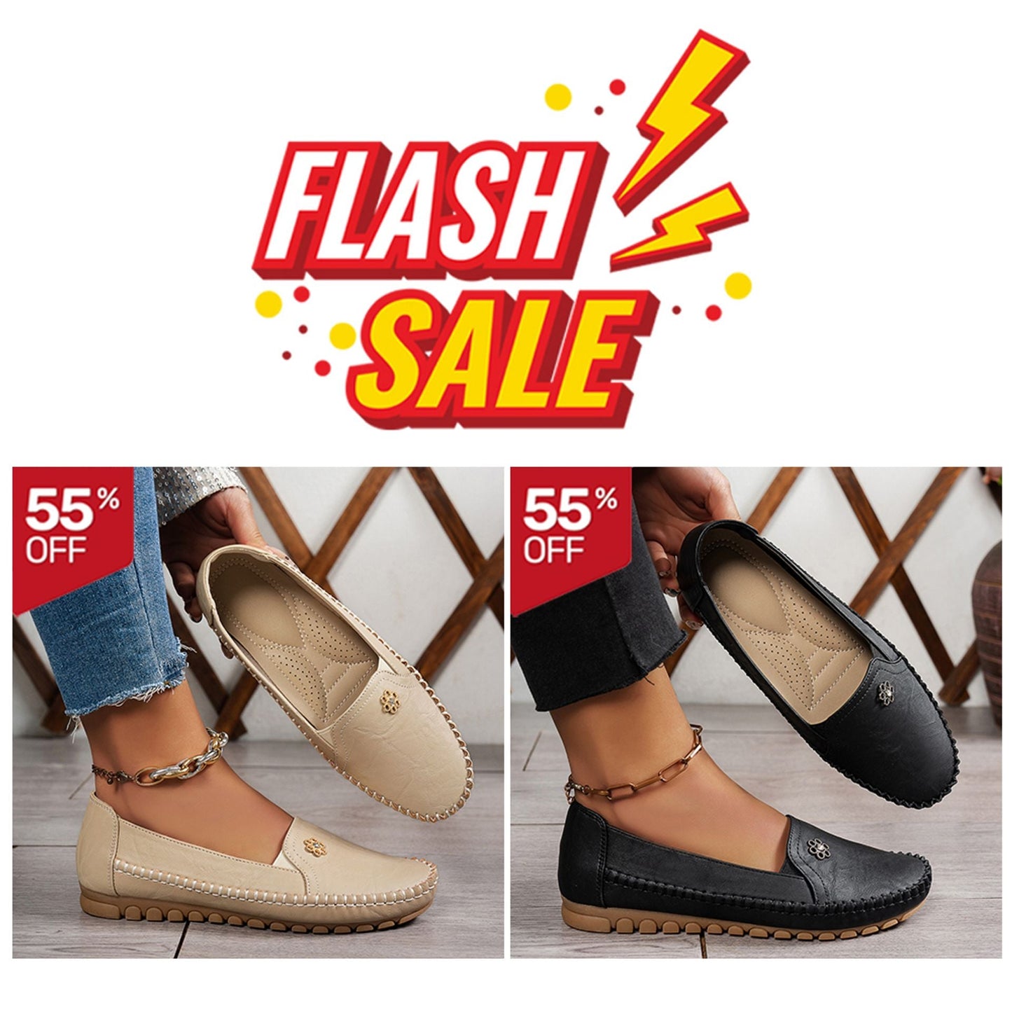 🔥 Best-seller - Dernier jour : -60 % 🔥 Chaussures orthopédiques femme en cuir, légères, respirantes et antidérapantes ✅