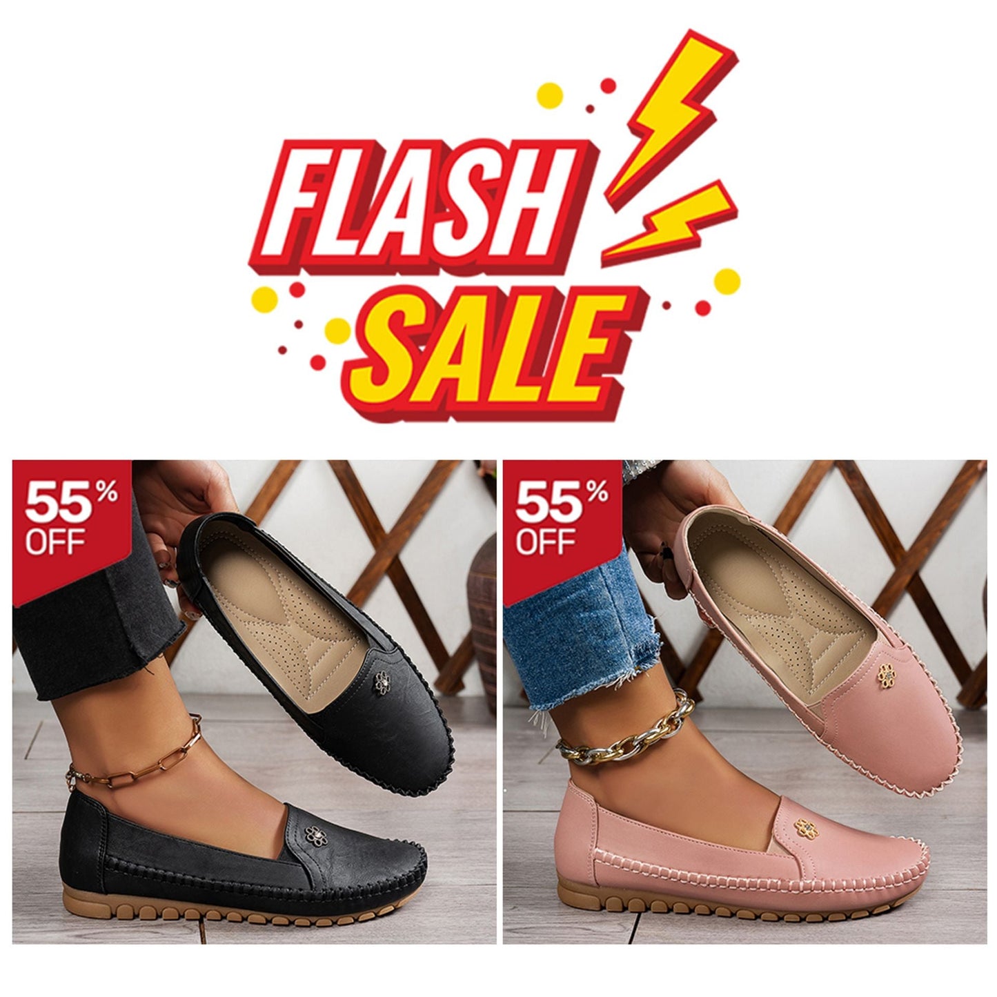🔥 Best-seller - Dernier jour : -60 % 🔥 Chaussures orthopédiques femme en cuir, légères, respirantes et antidérapantes ✅