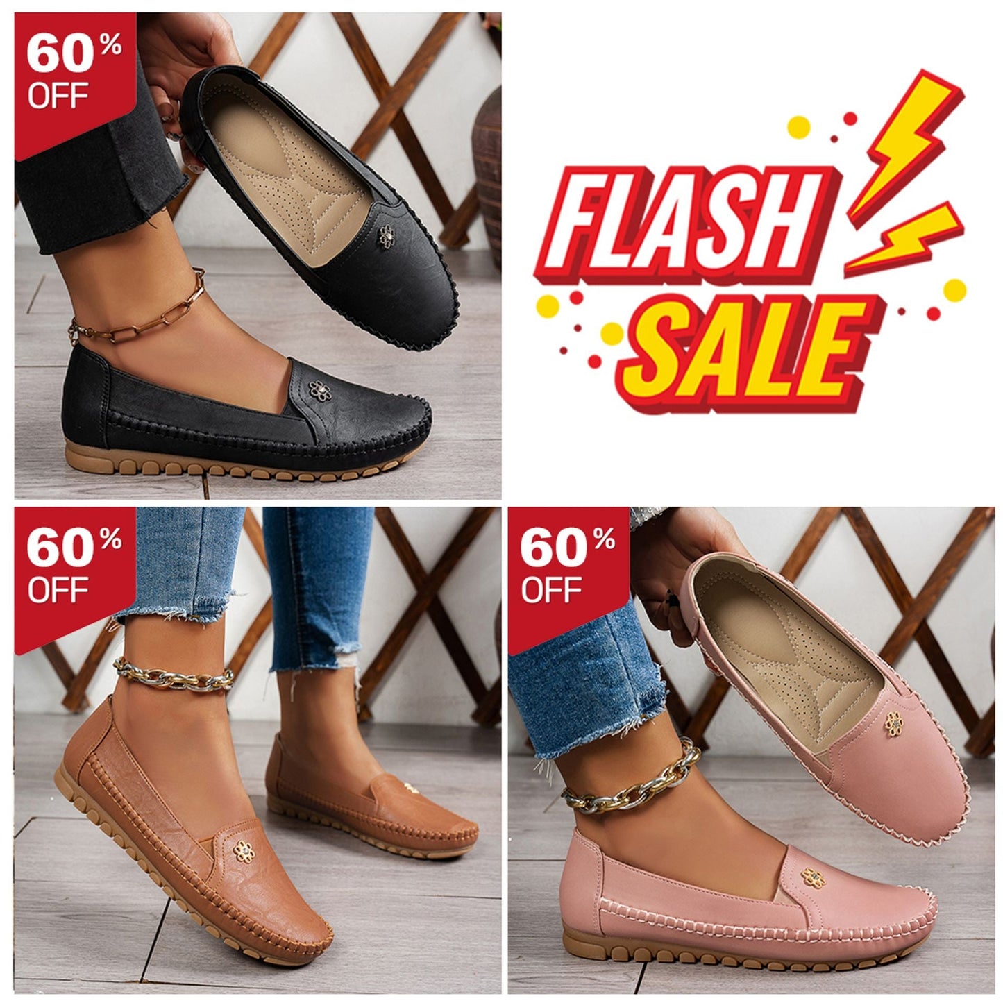 🔥 Best-seller - Dernier jour : -60 % 🔥 Chaussures orthopédiques femme en cuir, légères, respirantes et antidérapantes ✅